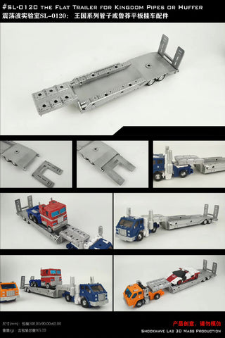 Shockwave Lab SL-120 SL120 Flat Trailer for Kingdom Pipes or Huffer Upgrade Kit.