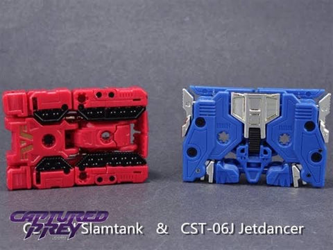 Keith's Fantasy Club KFC Toys CST-05/CST-06 Slam Tank & Jet Dancer ( Grand Slam / Raindance, G1 Original Color) Cassettes