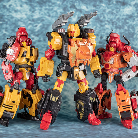 【Loose Pack】JB Jinbao OS Combiner Predaking (Oversized MMC Feral Rex ) 5 in 1 Set 45cm / 18"