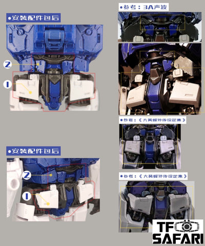 Go Better Studio GX35A GX-35A GX35B GX-35B Upgrade Kit & Gap filler for Studio Series SS83 Bumblebee Movie Soundwave & Ravage Upgrade Kit