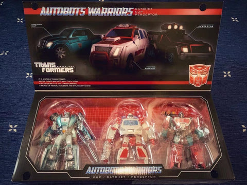 Transformers Henkei Classics Autobot Warriors Ratchet Kup Perceptor 3 in 1 Pack