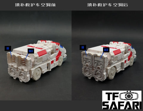 Go Better Studio GX-04R / GX-04W Gap Fillers for WFC Siege Ironhide / Ratchet Upgrade Kit