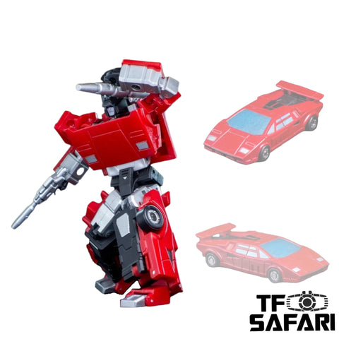 Magic Square MS-Toys MS-B07A MSB07A Red Cannon (Sideswipe) Metallic Version 9.5cm / 3.7"