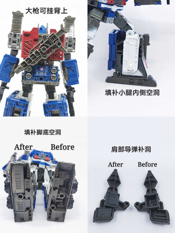 Ratchet Studio ROS-015 Gap Filler and Leg Extensions for WFC Siege Ultra Magnus (Netflix Limited Version)Upgrade Kit