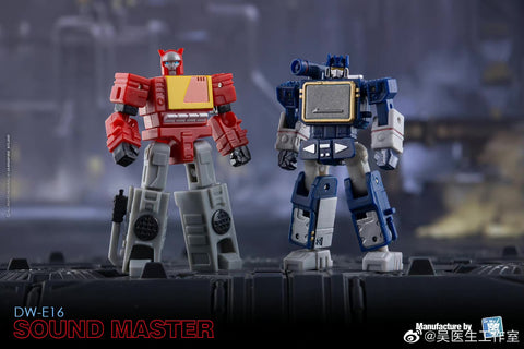 Dr.Wu & Mechanic Studio Extreme Warfare DW-E15 Dark Sky (Skywarp) / DW-E16 Sound Master (Blaster) Legends Class (Core Class) fit to Earthrise Titan Class 2 in 1 set 6cm / 4.6"