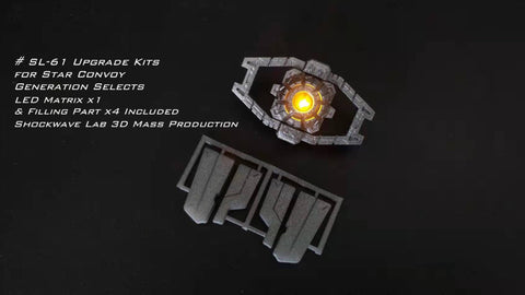 Shockwave Lab SL-61 SL61 LED Matrix for Star Convoy Generation Selects Optimus Prime (Leader Class) Upgrade Kit.