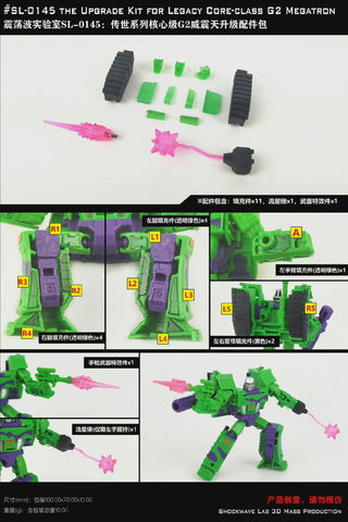 Shockwave Lab SL-145 SL-146 SL145 SL146 Gap Fillers & Upgrade Kit for WFC Legacy Core-Class Shockwave & G2 Megatron Upgrade Kit