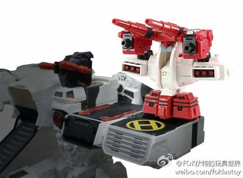 Before And After BA02 BA-02  Six Sigma ( Six-Gun ) w/ Slammer Japan Red Arm Version for LG / SDCC / IDW / MT Maketoys Metroplex 30cm