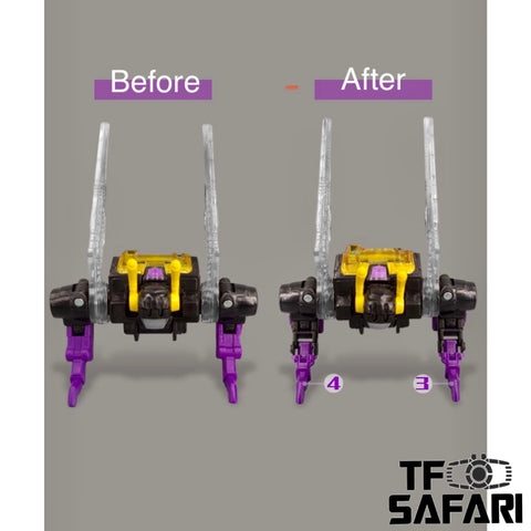 Go Better Studio GX39A GX-39A（GB1051 GB-1051） Gap Fillers & Replacement Arm Parts for Generations Legacy Insecticon Kickback Upgrade Kit