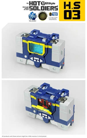 Mech Planet Hot Soldiers HS-03 HS03 Soundtrack HS-05 HS05 Soundboard (Soundwave, Soundblaster) Reissue 11cm / 4.3"