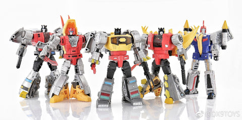 DX9 Toys War in Pocket Dinobots 5 in 1 Gift Set 10cm / 4"