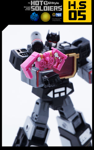 Mech Planet Hot Soldiers HS-03 HS03 Soundtrack HS-05 HS05 Soundboard (Soundwave, Soundblaster) Reissue 11cm / 4.3"
