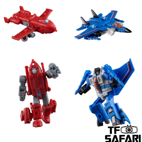 Dr.Wu & Mechanic Studio Extreme Warfare DW-E12 Blue Thunder  (Thundercracker) / DW-E13 Sky Glider (Powerglide) Legends Class (Core Class) fit to Earthrise Titan Class 2 in 1 set 6cm / 4.6"