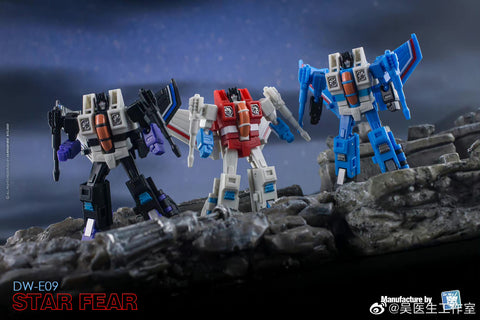 Dr.Wu & Mechanic Studio Extreme Warfare DW-E12 Blue Thunder  (Thundercracker) / DW-E13 Sky Glider (Powerglide) Legends Class (Core Class) fit to Earthrise Titan Class 2 in 1 set 6cm / 4.6"