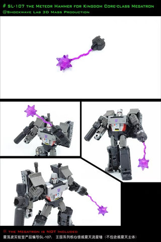 Shockwave Lab SL-107 SL107 the Meteor Hammer & Gap fillers for WFC Kingdom Core Class Megatron Upgrade Kit