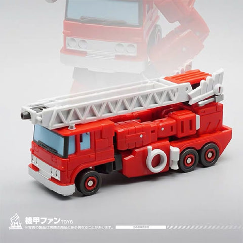 MFT MechFansToys MF-45 MF45 Fire Engine (Inferno) MF-46 MF46 Crane (Grapple) Mech Fans Toys 11cm/ 4.3"