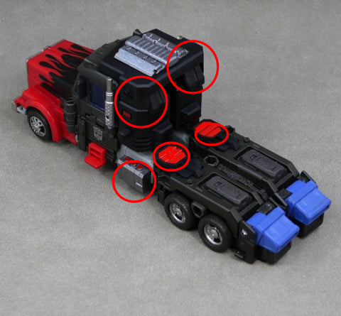 Black Soil Lab BS02 BS-02 (Previously TFS01 TFS-01) Upgrade Kit for Generations Legacy G2 Universe Laser Optimus Prime Upgrade Kit