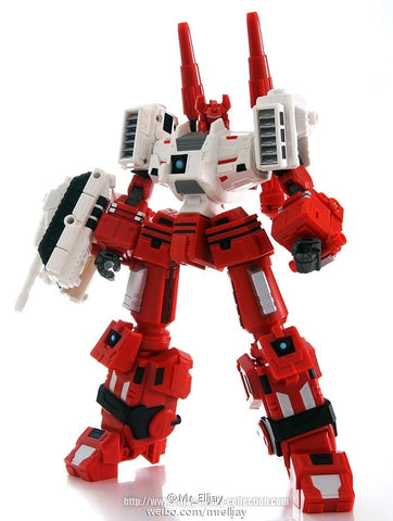 Before And After BA02 BA-02  Six Sigma ( Six-Gun ) w/ Slammer Japan Red Arm Version for LG / SDCC / IDW / MT Maketoys Metroplex 30cm