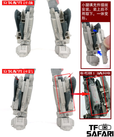 Go Better Studio GX-13 Gap Filler and Arm Weapon for Studio Series SS65 Blitzwing Upgrade Kit