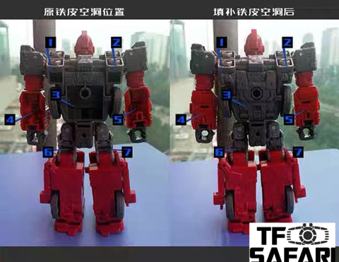 Go Better Studio GX-04R / GX-04W Gap Fillers for WFC Siege Ironhide / Ratchet Upgrade Kit