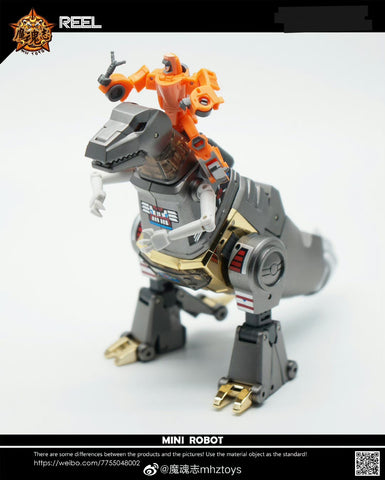 4th Party MHZ Toys MH-MINI-09C Mini09C Tyrannosaurus Rex T-Rex Metallic Version（ Oversized NA Newage Ymir Grimlock）  14.5cm / 5.7”