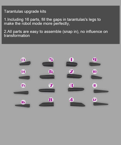 Go Better Studio GX42 GX-42（GB-1056 GB1056）Gap Fillers for Generations Legacy Predacon Tarantulus Upgrade Kit