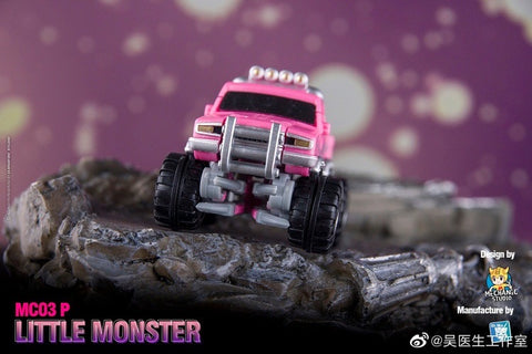 Dr.Wu & Mechanic Studio Movie Collector MC03P MC-03P Little Monster ( Wheelie Legends Class fit to SS series) Pink Version Dr Wu  8cm / 3.15"