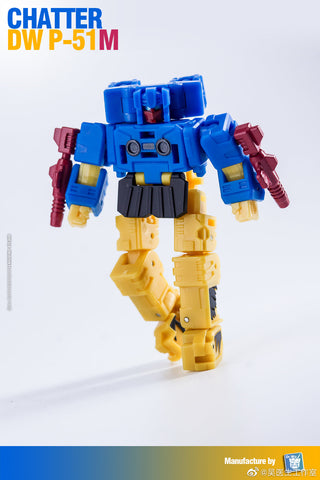 Dr.Wu DW-P51M Chatter Shattered Glass Limited Version (Beastbox and Squawktalk, 2 in 1 Mini-Cassette Warriors ) for WFC Siege Soundwave Dr Wu Upgrade Kit