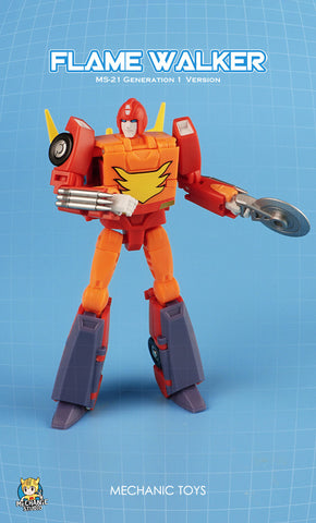 MFT MechFansToys Mechanic Toys Mech Soul MS-21 MS21 Flame Walker (Hot Rod) Mech Fans Toys 10cm / 4"