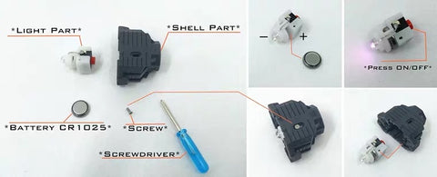 Shockwave Lab SL-86 SL86 LED Upgrade Kit for Earthrise Scorponok ( Titan-Class ) Upgrade Kit.