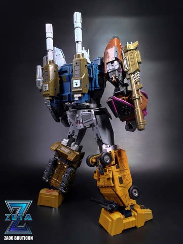 Zeta Toys ZA06 Armageddon Combiner ( Combaticons, Bruticus) 5 in 1 Gift Set G1 Comic Color 55cm (22")