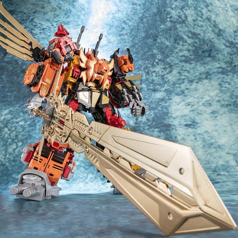 【Loose Pack】JB Jinbao OS Combiner Predaking (Oversized MMC Feral Rex ) 5 in 1 Set 45cm / 18"