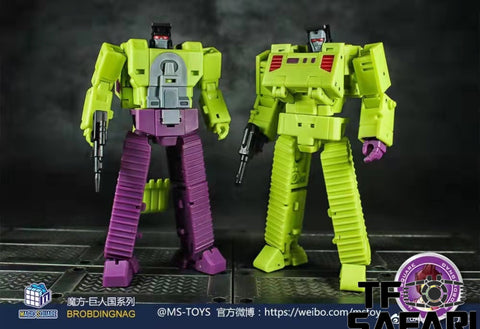 Magic Square MS Toys MS-B41 Excavator (Scavenger) & MS-B42 Bulldozer (Bonecrusher) Constructor Devastator Combiner Set B (2 in 1 set)10cm / 4"