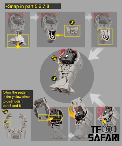 Go Better Studio GX44 GX-44 Gap Fillers for Studio Series 86 SS86 Sludge Dinobot Upgrade Kit