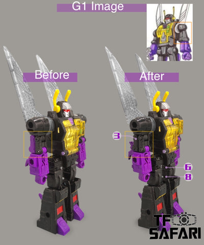 Go Better Studio GX39A GX-39A（GB1051 GB-1051） Gap Fillers & Replacement Arm Parts for Generations Legacy Insecticon Kickback Upgrade Kit