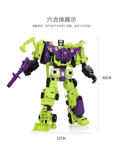 NB No-Brand IDW Combiner Wars CW Devastator 6 in 1 Set (Minified Non-Official Version, No Box) 32cm / 12.5"