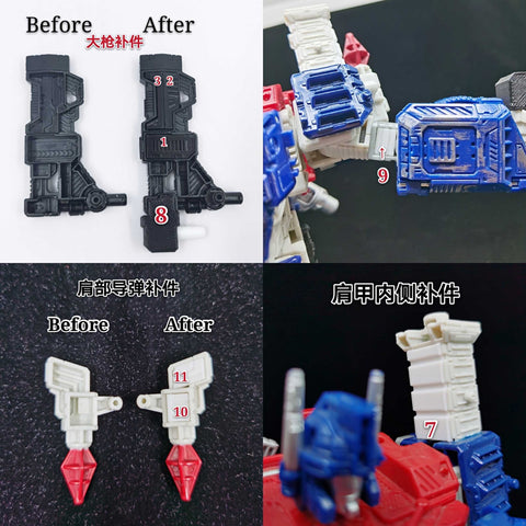 Ratchet Studio ROS-015W Gap Filler and Leg Extensions for WFC Siege Ultra Magnus (Original White Version)Upgrade Kit