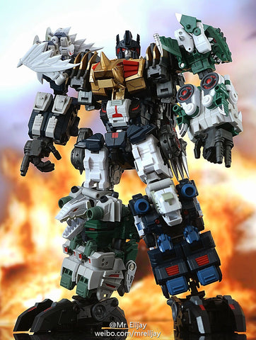 Fansproject FPJ Saurus Ryu-Oh (Dinokings Combiner) Reissue Version 6 in 1 set 28cm / 11"