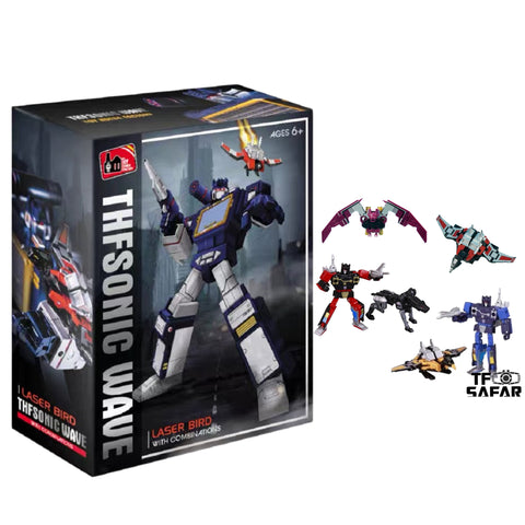 Toy House Factory THF-01J  THF01J Sonic Wave + THF-01P6 THF01P6 6 Cassette Warriors 25cm (MP-13 Soundwave)