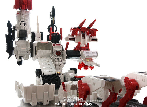 Before And After BA02 BA-02  Six Sigma ( Six-Gun ) w/ Slammer Japan Red Arm Version for LG / SDCC / IDW / MT Maketoys Metroplex 30cm