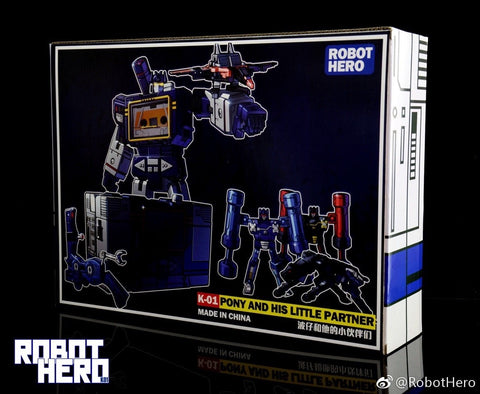 Robot Hero K-01 Pony (w/ Six Cassette Soldiers, Masterpiece MP-13 Soundwave) 25cm / 10"