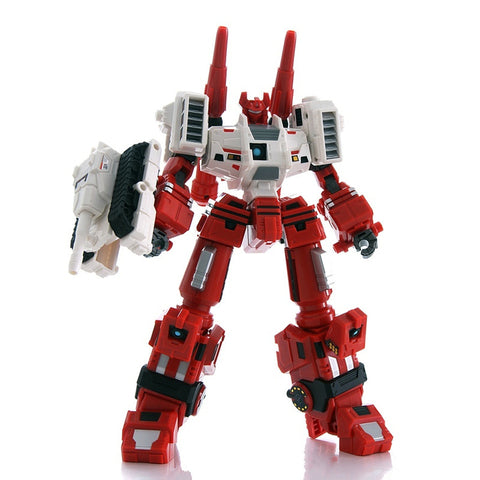 Before And After BA02 BA-02  Six Sigma ( Six-Gun ) w/ Slammer Japan Red Arm Version for LG / SDCC / IDW / MT Maketoys Metroplex 30cm