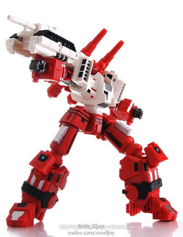 Before And After BA02 BA-02  Six Sigma ( Six-Gun ) w/ Slammer Japan Red Arm Version for LG / SDCC / IDW / MT Maketoys Metroplex 30cm