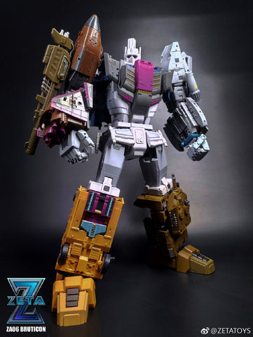 Zeta Toys ZA06 Armageddon Combiner ( Combaticons, Bruticus) 5 in 1 Gift Set G1 Comic Color 55cm (22")