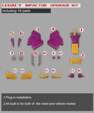 Go Better Studio GX-05WK GX05WK Uptrade Kit for Legacy Wreck 'N Rule Collection Comic Universe Wreckers Impactor ( Upgrade Kit+ Gap Fillers)