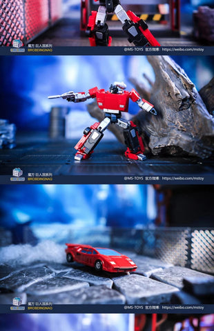 Magic Square MS-Toys MS-B07A MSB07A Red Cannon (Sideswipe) Metallic Version 9.5cm / 3.7"