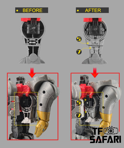 Go Better Studio GX44 GX-44 Gap Fillers for Studio Series 86 SS86 Sludge Dinobot Upgrade Kit