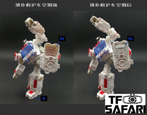 Go Better Studio GX-04R / GX-04W Gap Fillers for WFC Siege Ironhide / Ratchet Upgrade Kit
