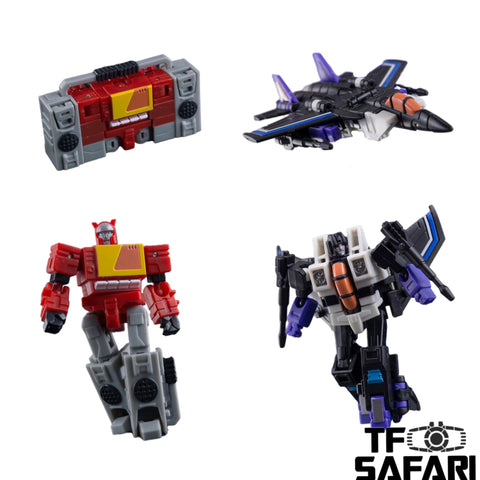 Dr.Wu & Mechanic Studio Extreme Warfare DW-E15 Dark Sky (Skywarp) / DW-E16 Sound Master (Blaster) Legends Class (Core Class) fit to Earthrise Titan Class 2 in 1 set 6cm / 4.6"