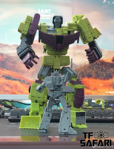 Magic Square MS Toys MS-B37 Shovel Master (Scrapper) & MS-B38 Roller Master (Mixmaster) Constructor Devastator Combiner Set A (2 in 1 set)